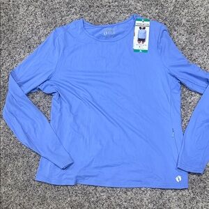 Hang Ten Long Sleeve Performance Tee in Periwinkle